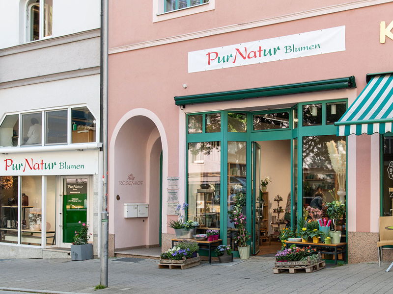 PurNatur Blumengeschäft von außen in Kempten